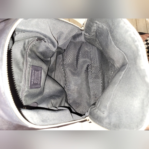 🏇Coach Medium Black Leather Monogram Print Backpack/Tan Coach Wristlet Combo - Picture 16 of 17